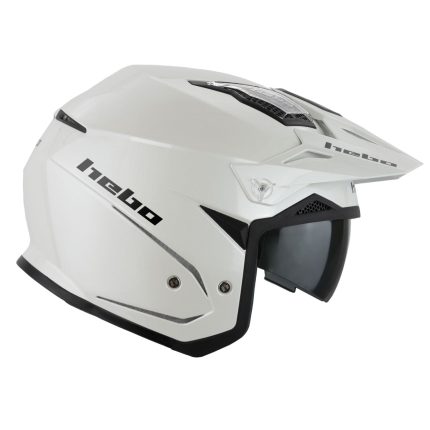 Hebo Zone 5 Monocolor – Casco de trial de moto blanco, ECE 22.06