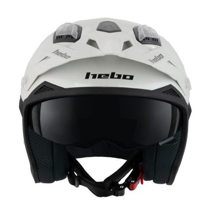 Hebo Zone 5 Monocolor – Casco de trial de moto blanco, ECE 22.06