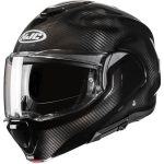 HJC F100 Carbon – Casco modular de moto negro, ECE 22.06