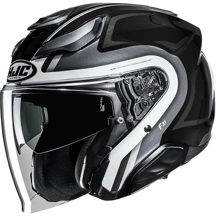 HJC F31 Bask MC5 – Casco jet de moto, ECE 22.06