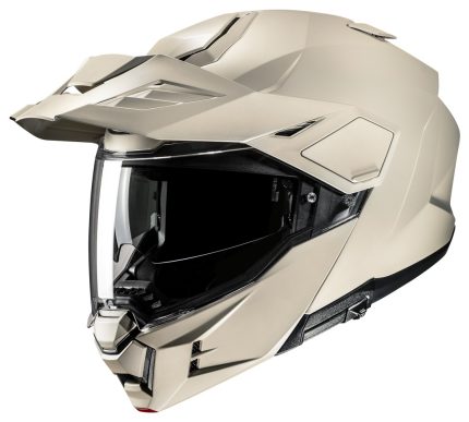 HJC i80 Solid Semi Flat – Casco modular de moto beige arena mate