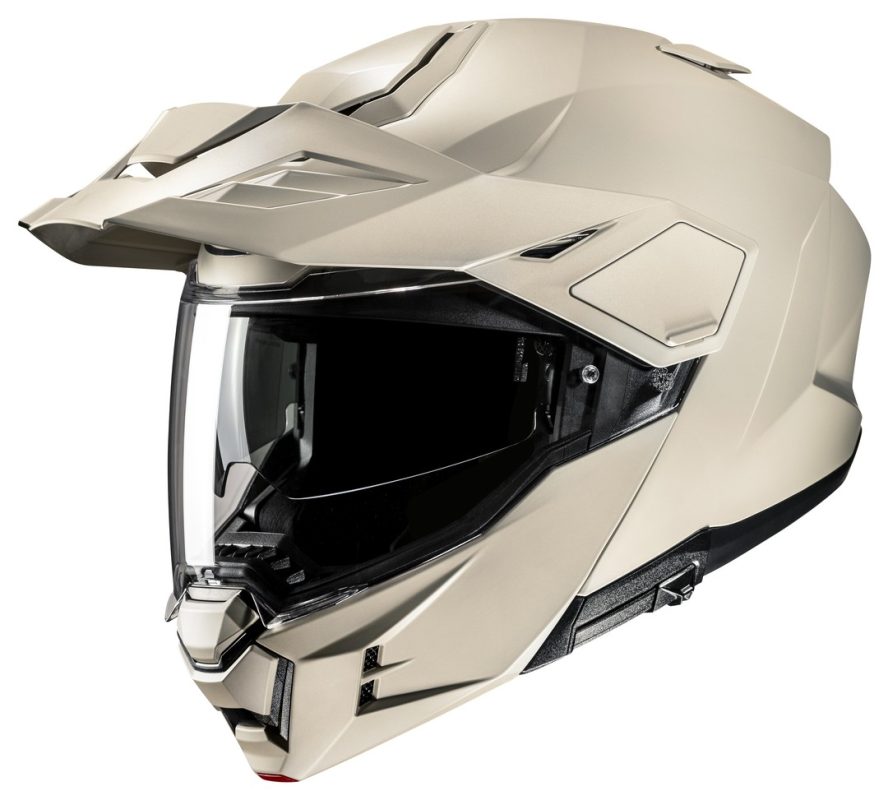 HJC i80 Solid Semi Flat – Casco modular de moto beige arena mate