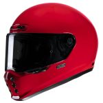 HJC V10 Solid – Casco integral de moto en rojo, ECE 22.06