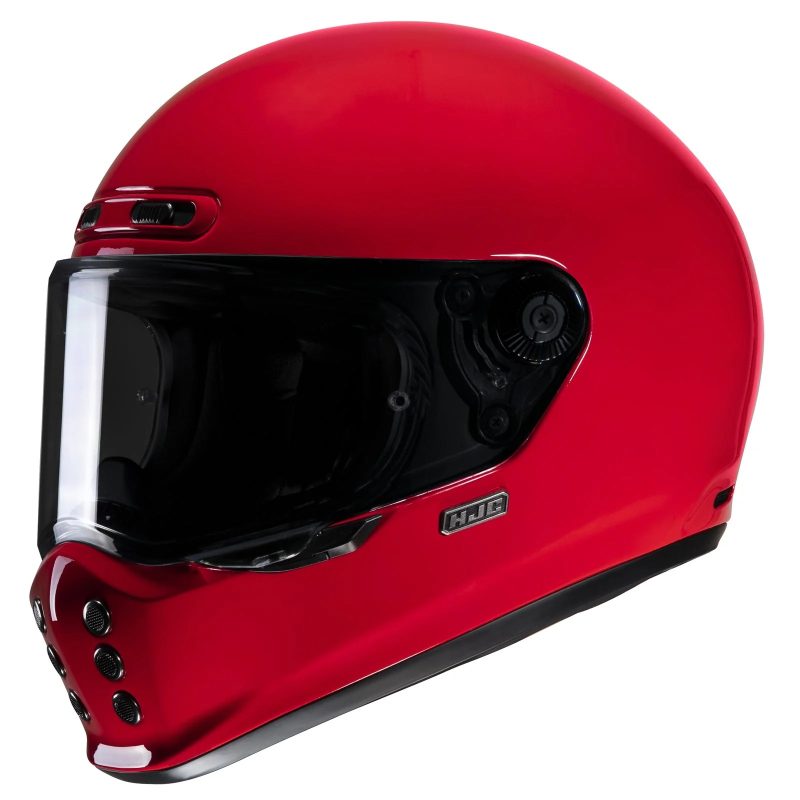 HJC V10 Solid – Casco integral de moto en rojo, ECE 22.06