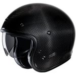 HJC V31 Carbon – Casco jet de moto negro, ECE 22.06