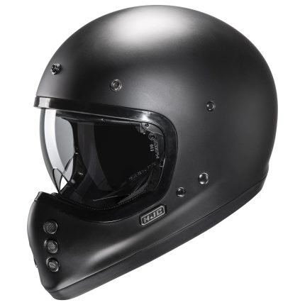 HJC V60 Semi Flat – Casco integral de moto negro semi mate