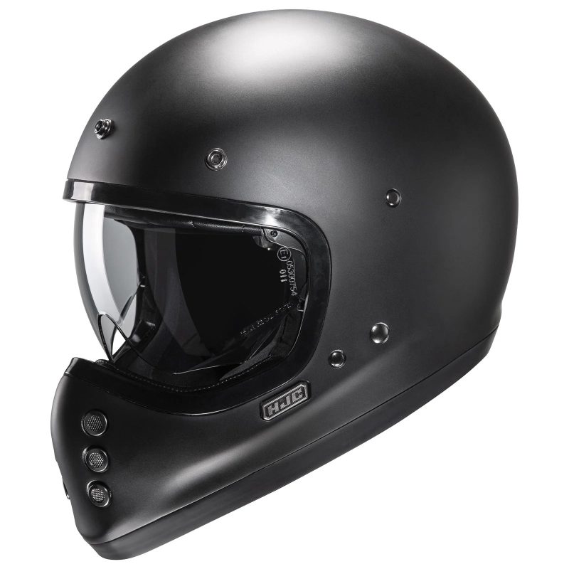 HJC V60 Semi Flat – Casco integral de moto negro semi mate