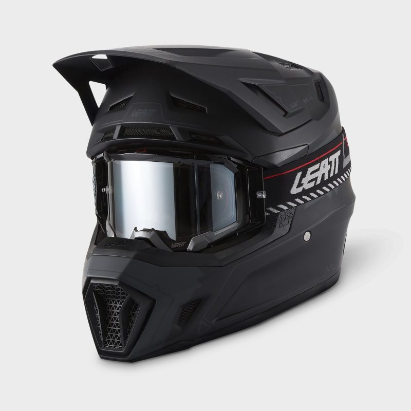 Leatt Moto 7.5 – Kit casco de motocross negro con gafas, ECE 22.06