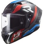 LS2 FF805 Thunder Carbon Supra – Casco integral de moto rojo y azul, ECE 22.05