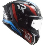 LS2 FF805 Thunder Carbon Supra – Casco integral de moto rojo y azul, ECE 22.05
