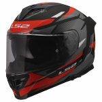 LS2 FF818 Storm III Komai – Casco integral de moto negro, ECE 22.06