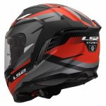 LS2 FF818 Storm III Komai – Casco integral de moto negro, ECE 22.06
