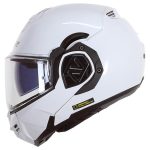 LS2 FF906 Advant Solid – Casco modular de moto blanco, ECE 22.06