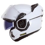 LS2 FF906 Advant Solid – Casco modular de moto blanco, ECE 22.06