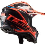 LS2 MX700 Subverter Evo II Stomp – Casco de motocross naranja flúor y negro, ECE 22.06