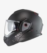NZI Fastback Duo Solid – Casco modular de moto negro mate, ECE 22.06