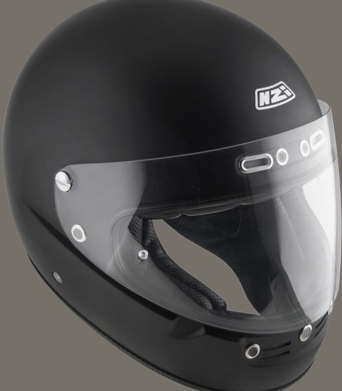 NZI Street Track 4 Solid – Casco integral de moto negro mate, ECE 22.05