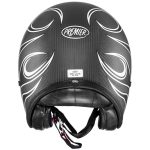 Premier Vintage Platinum Carbon FR – Casco jet de moto negro / plata, ECE 22.06