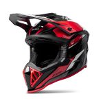 Raven Morphous – Casco de motocross negro brillante / rojo, ECE 22.06