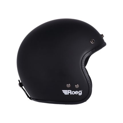 Roeg Jett Solid – Casco jet de moto negro mate, ECE 22.06