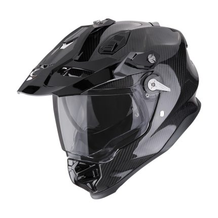Scorpion ADF-9000 Carbon Air Solid – Casco integral de moto negro