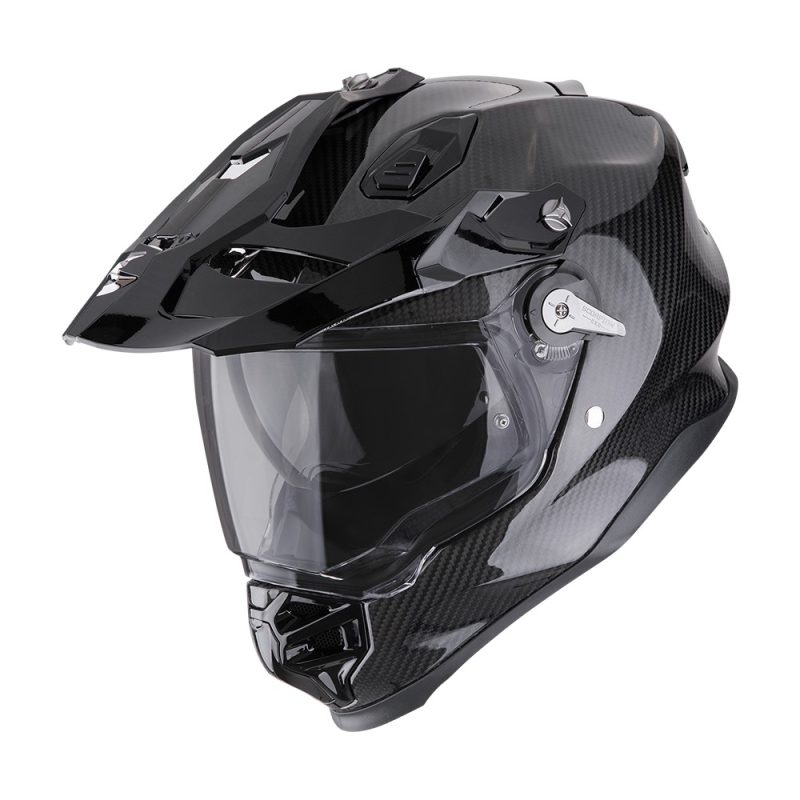 Scorpion ADF-9000 Carbon Air Solid – Casco integral de moto negro