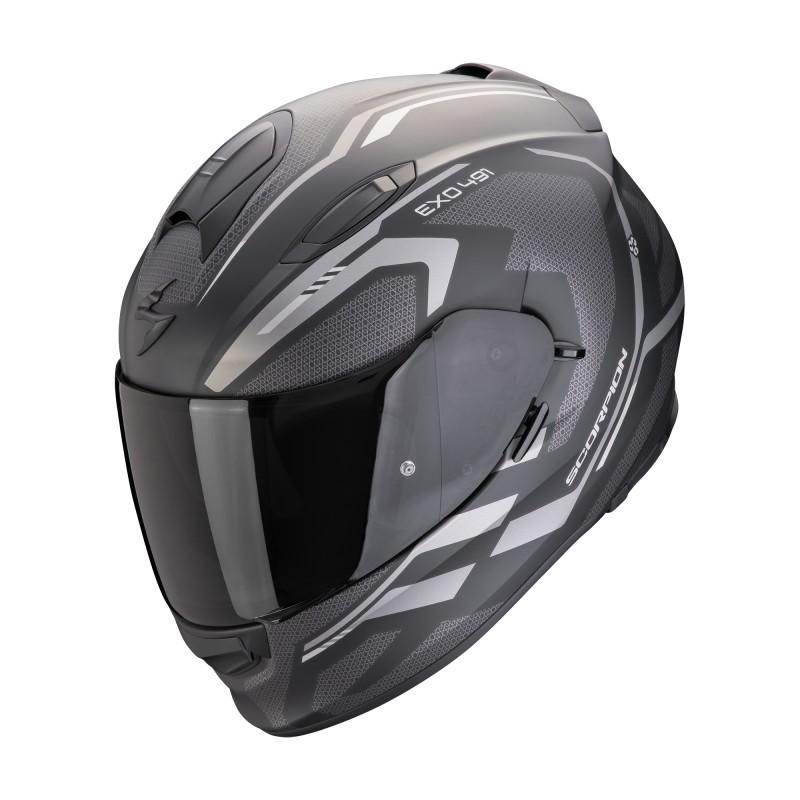 Scorpion Exo-491 Kripta – Casco integral de moto negro mate, ECE 22.05