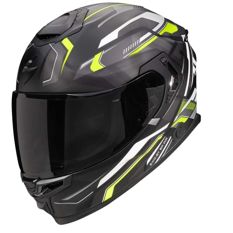 Scorpion EXO-GT SP Air Augusta – Casco integral de moto amarillo/negro mate, ECE 22.06
