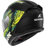 Shark D-Skwal 3 Speed-Vib – Casco integral de moto negro / verde / azul, ECE 22.06