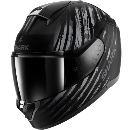 Shark Ridill 2 Assya – Casco integral de moto negro mate/antracita, ECE 22.06