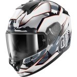 Shark Ridill 2 TLD Matrix – Casco integral de moto blanco / plata / rojo, ECE 22.06