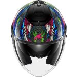 Shark RS Jet Carbon Shaytan – Casco jet de moto negro / verde / violeta, ECE 22.06
