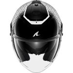 Shark RS Jet Stride – Casco jet de moto negro / blanco, ECE 22.06