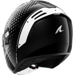 Shark RS Jet Stride – Casco jet de moto negro / blanco, ECE 22.06
