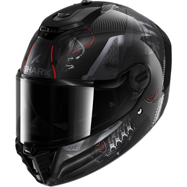 Shark Spartan RS Xbot – Casco integral de moto carbono / antracita, ECE 22.06