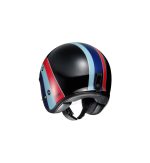 Shoei J.O Nostalgia TC-10 – Casco jet de moto negro, azul y rojo