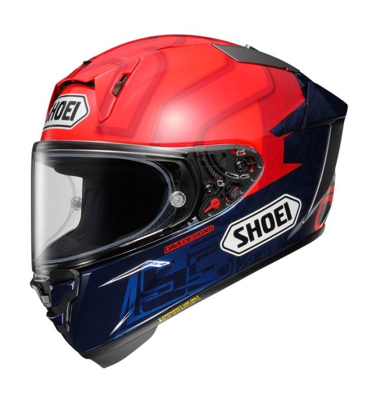 Shoei X-SPR Pro Marquez 7 TC-1 – Casco integral de moto rojo/azul, ECE 22.06