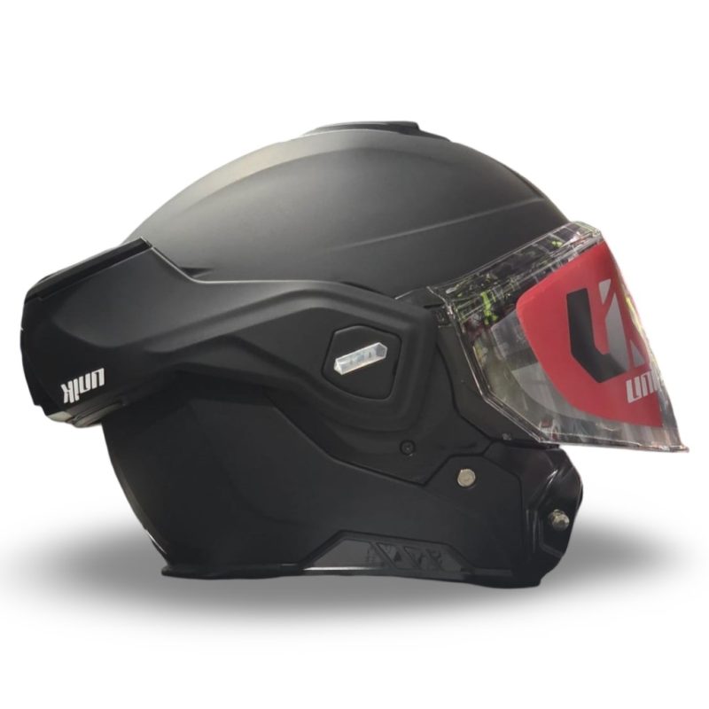 Unik Spectrum DV Solid – Casco modular de moto negro mate, ECE 22.06